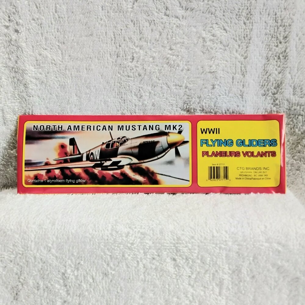 Sealed 5/$20 WWII Flying North American Mustang MK2 Glider by CTG Brands Inc.!!